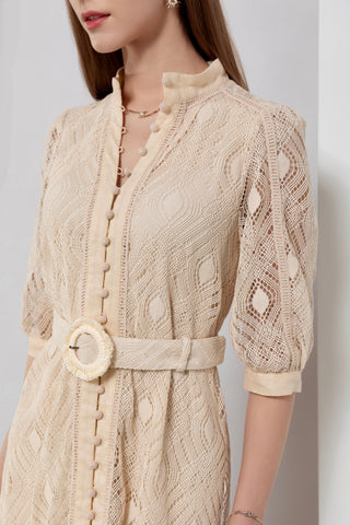 Isadore Mini Dress - Cream - GDS Dresses GDS   