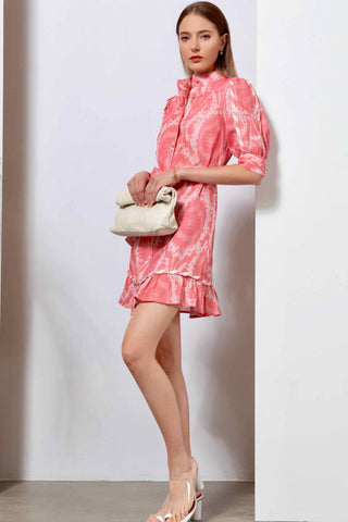 Ada Linen Mini Dress - Pink Dresses GDS   