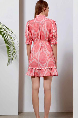Ada Linen Mini Dress - Pink Dresses GDS   