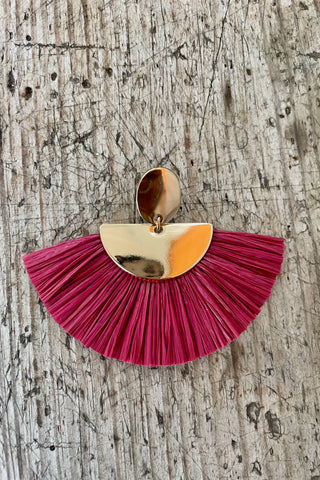 Shania Earrings - Maroon/Gold accessories Sage Collective   