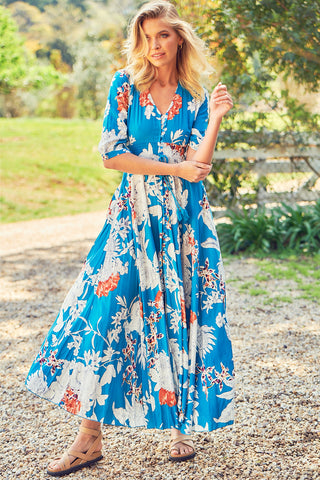 Ayla Maxi Dress - Blue Dresses Jaase   