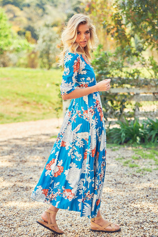 Ayla Maxi Dress - Blue Dresses Jaase   
