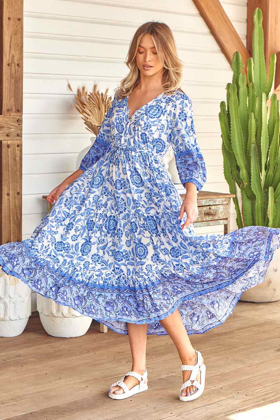 Jessi Dress Paisley Sage