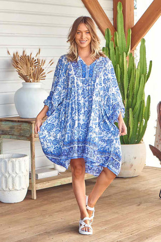 Jess Mini Dress - Blue Dresses Jaase   