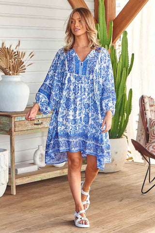 Jess Mini Dress - Blue Dresses Jaase   