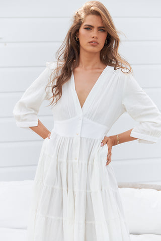 Karlie Maxi Dress  - White Dresses Jaase   