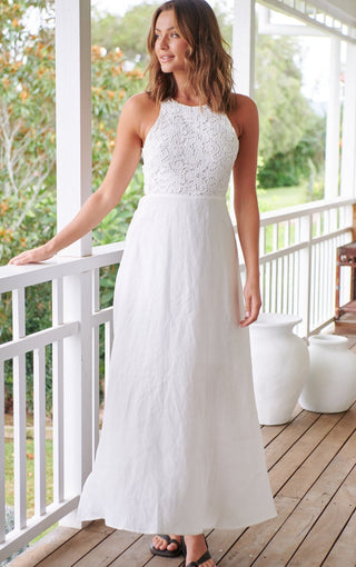 Sophie Maxi Dress - White Dresses Jaase   