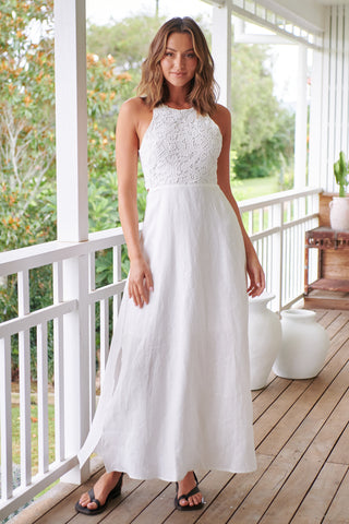 Sophie Maxi Dress - White Dresses Jaase   
