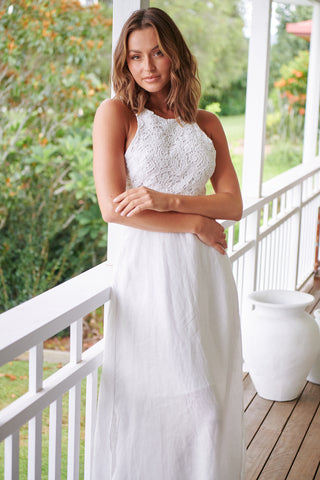 Sophie Maxi Dress - White Dresses Jaase   