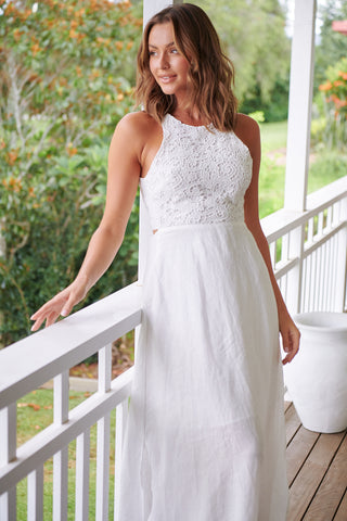 Sophie Maxi Dress - White Dresses Jaase   