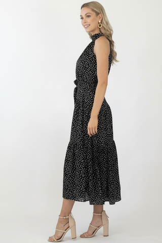Amelia Maxi Dress- Black/White Dresses Sage Collective