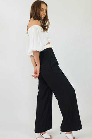 Audrey Wide Leg Pants - Black Bottoms Sage Collective   