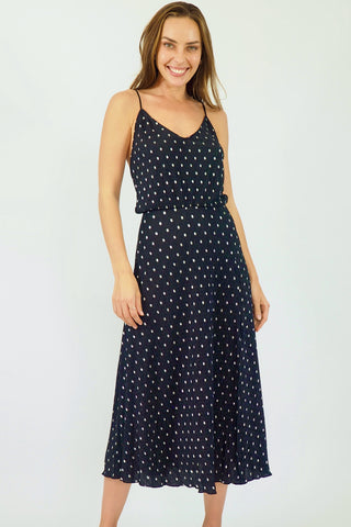 Yasmin Midi Dress - Black/Silver Dresses Sage Collective   