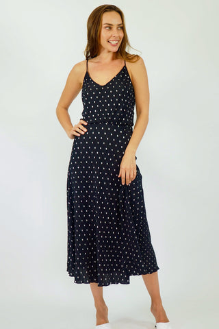 Yasmin Midi Dress - Black/Silver Dresses Sage Collective   