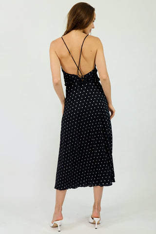 Yasmin Midi Dress - Black/Silver Dresses Sage Collective   