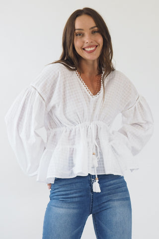 Zasha Top - White Tops Sage Collective   