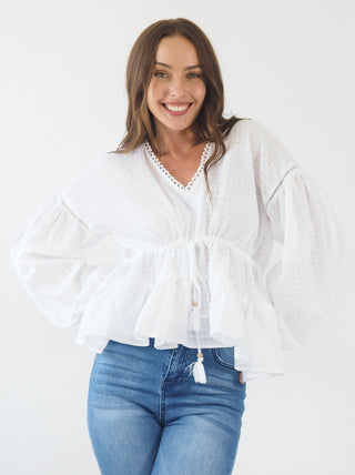 Zasha Top - White Tops Sage Collective   