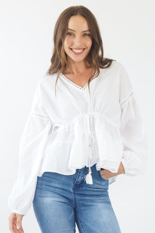 Zasha Top - White Tops Sage Collective   