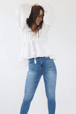 Zasha Top - White Tops Sage Collective   