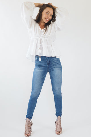 Zasha Top - White Tops Sage Collective   