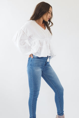 Zasha Top - White Tops Sage Collective   