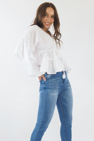 Zasha Top - White Tops Sage Collective   