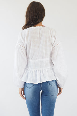 Zasha Top - White Tops Sage Collective   