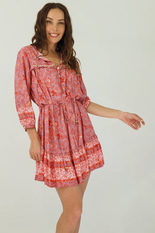 Sophia Mini Dress - Pink/Purple Dresses Sage Collective   