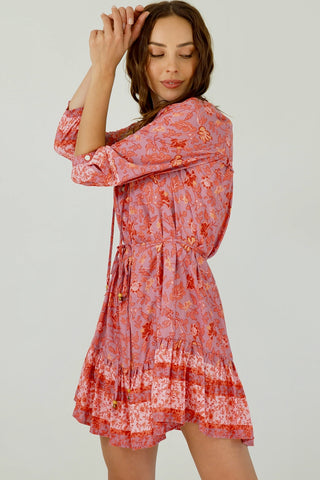 Sophia Mini Dress - Pink/Purple Dresses Sage Collective   