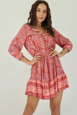Sophia Mini Dress - Pink/Purple Dresses Sage Collective   