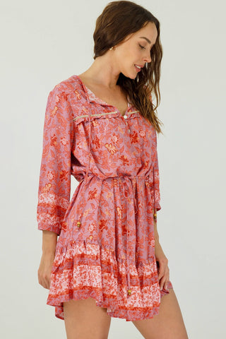 Sophia Mini Dress - Pink/Purple Dresses Sage Collective   