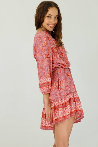 Sophia Mini Dress - Pink/Purple Dresses Sage Collective   