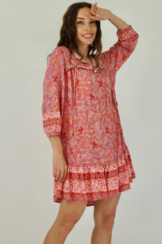 Sophia Mini Dress - Pink/Purple Dresses Sage Collective   