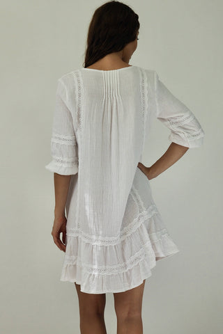 Kaylin Mini Dress - White Dresses Sage Collective   