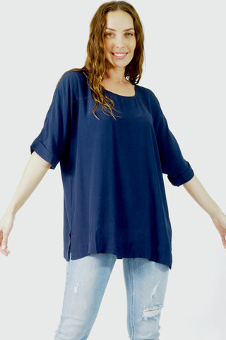 Sarah Top - Navy Tops Sage Collective   