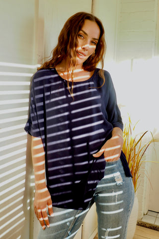 Sarah Top - Navy Tops Sage Collective   