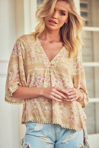 Asha Top - Milk Coffee Tops Jaase   