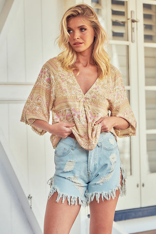 Asha Top - Milk Coffee Tops Jaase   