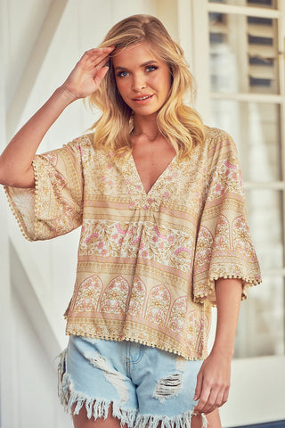 Asha Top - Milk Coffee Tops Jaase   