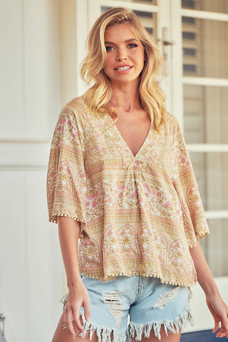 Asha Top - Milk Coffee Tops Jaase   