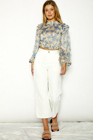 Lou Top - Blue/Yellow Tops Sage Collective   
